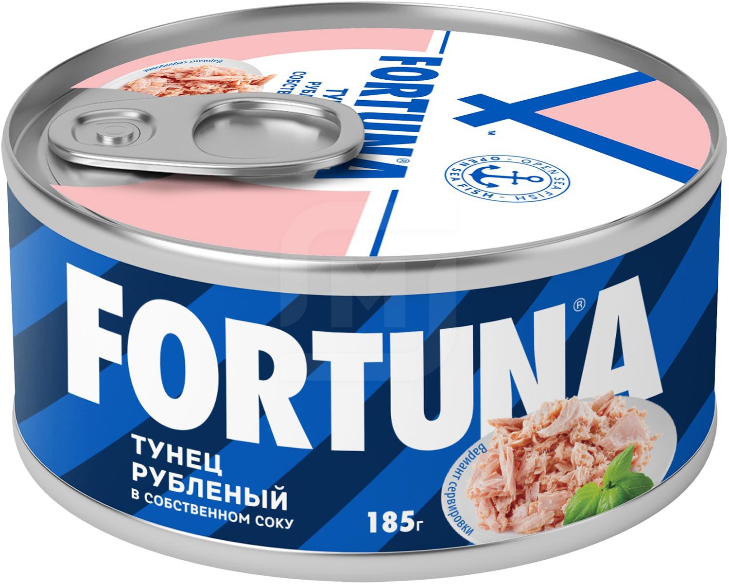 

Тунец Fortuna рубленый в собственном соку