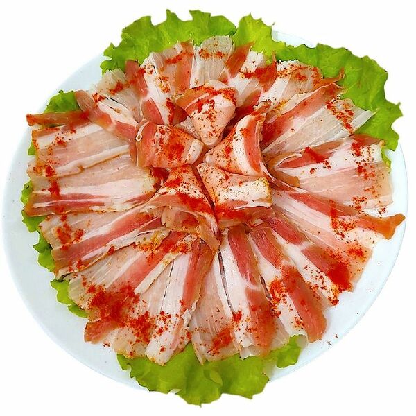 Грудинка соленая пряная