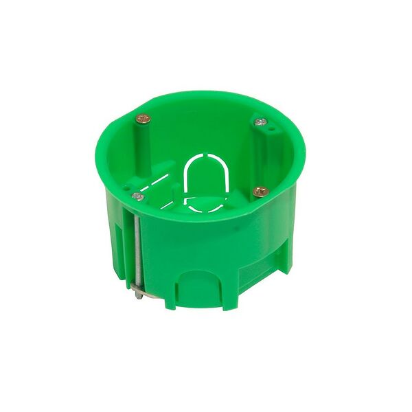 Коробка установочная, гипрок, металлические лапки, 68х45 мм