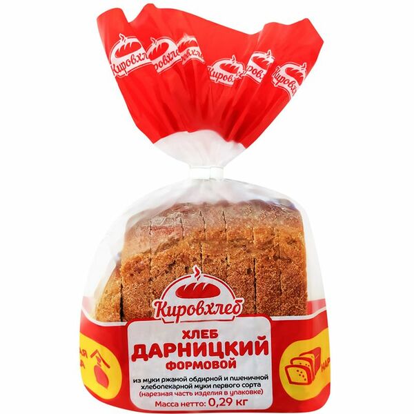Хлеб Кировхлеб Дарницкий формовой в нарезке, 290г