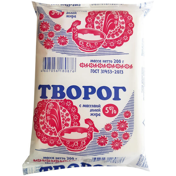 Творог Тобольский Гормолзавод 5%, ГОСТ