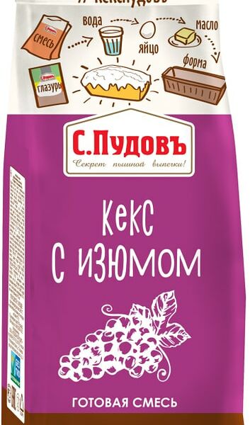 Готовая смесь С.Пудовъ Для кексов с изюмом 300г