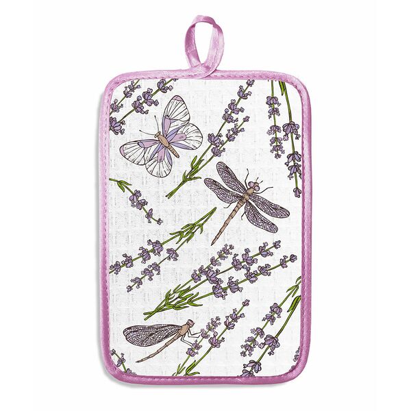 Прихватка Лавандовая поляна, 14х22 см, хлопок