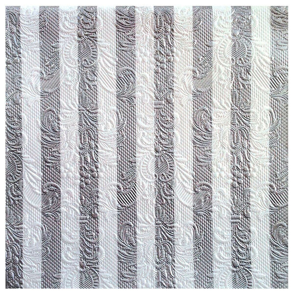 Салфетки Арт Букет 16шт 33*33см 3 слоя барокко серебряные полосы