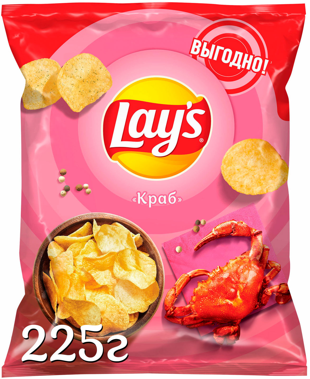 

Чипсы Lays картофельные со вкусом краба