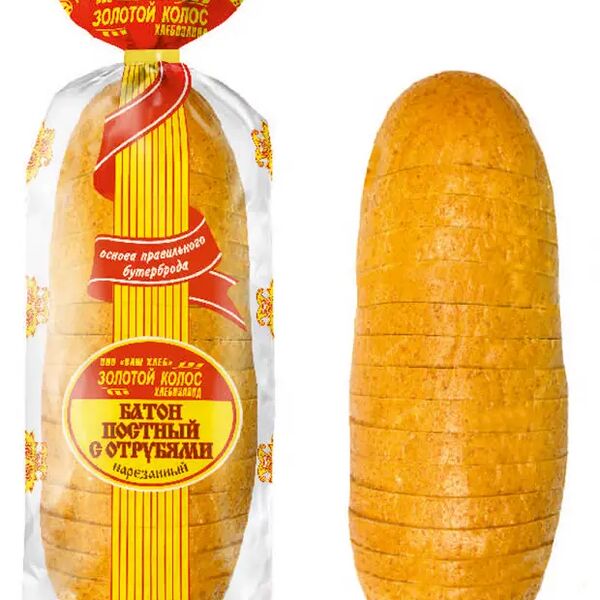 Батон Золотой Колос Постный с отрубями