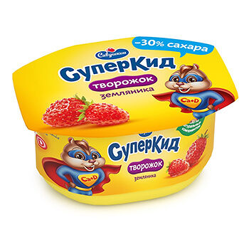 Творожок СуперКид земляника 3,5%