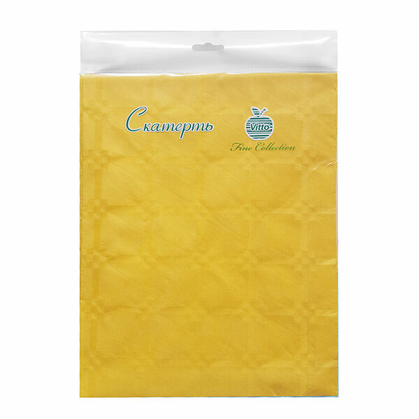 Скатерть бумажная желтая 120х180 см ТМ Vitto (Витто) 