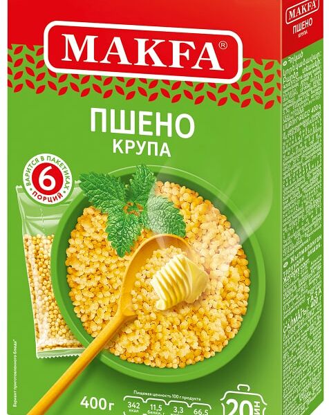 Пшено Makfa шлифованное 6пак*66.6г