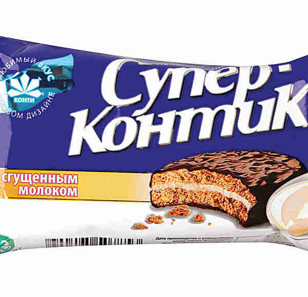Печенье Конти Супер-Контик со сгущённым молоком в шоколадной глазури