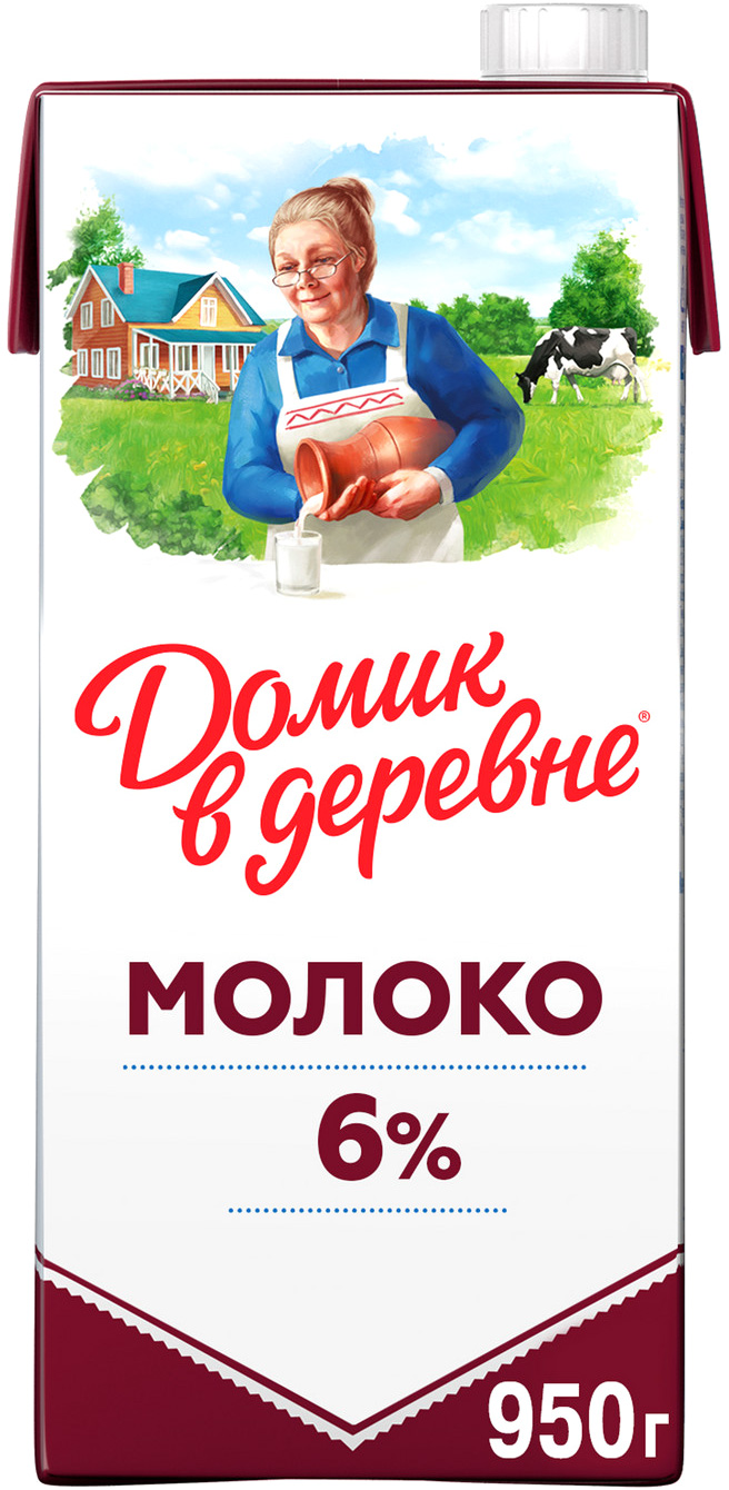 

Молоко Домик в деревне ультрапастеризованное 6%