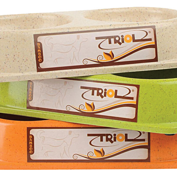 Миска Triol двойная из бамбука и пластика (180 мл.)