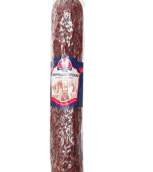 Колбаса сырокопчёная Чебоксарский Мясокомбинат брауншвейгская категория А