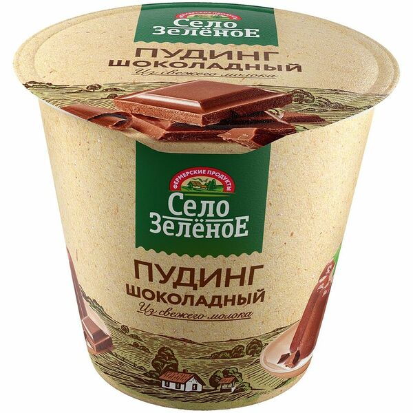 Пудинг молочный Село Зелёное шоколадный 3%, 120г