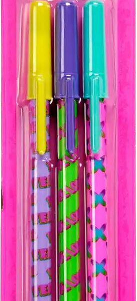 Набор ручек Pop Girl шариковых синий цвет 0.7мм 3шт