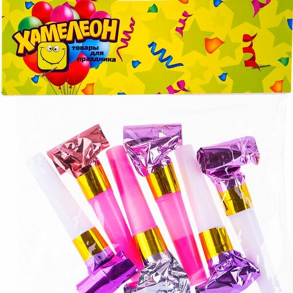 Дудка-язычок ХАМЕЛЕОН, 6шт