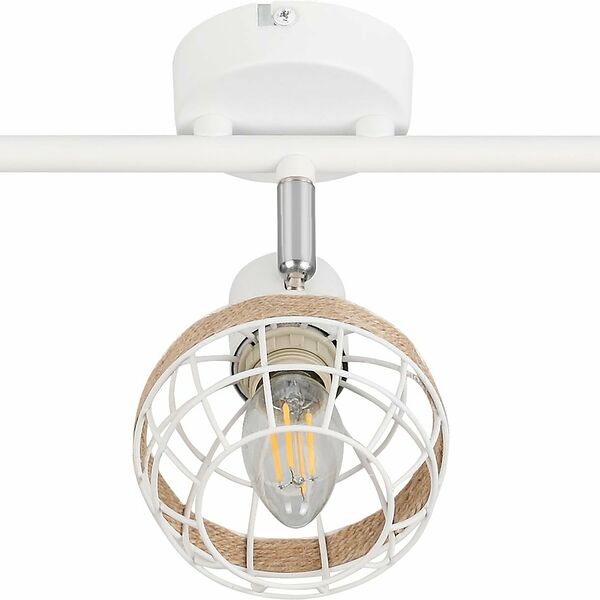 Светильник настенно-потолочный Rivoli Anselma белый, коричневый 45,5X8X16