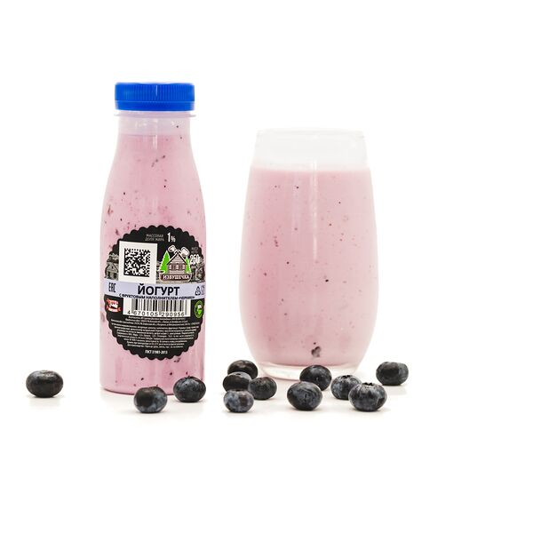 Йогурт с черникой м. д. ж. 1% 0,25л