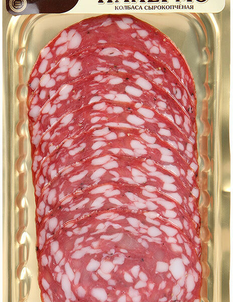 Колбаса сырокопченая Егорьевская колбасно-гастрономическая фабрика Палермо нарезка