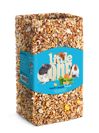 LITTLE ONE Лакомство-игрушка для грызунов Туннель средний 270 г