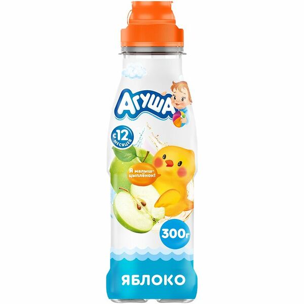 Вода и сок Агуша яблоко