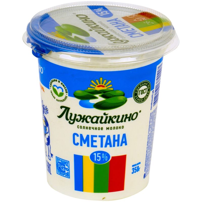 

Сметана Лужайкино 15% 350 г