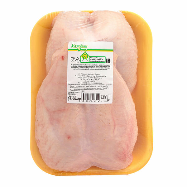 Грудка цыпленка-бройлера Каждый день (0,7-1,4 кг), 1 упаковка 