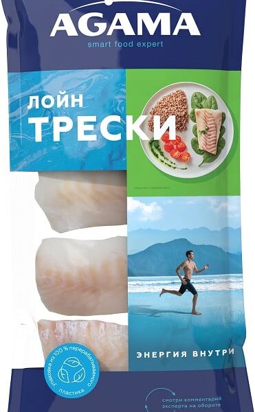 Треска Agama филе лойн свежемороженое 400г
