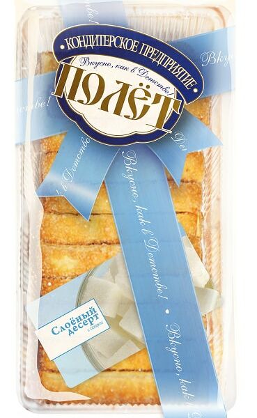 Десерт Полет слоеный с сахаром 200г