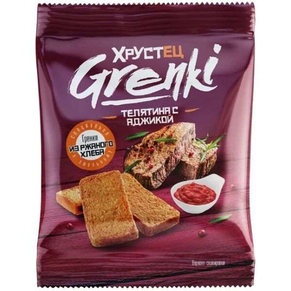 Гренки Крутец Телятина с аджикой 80 г
