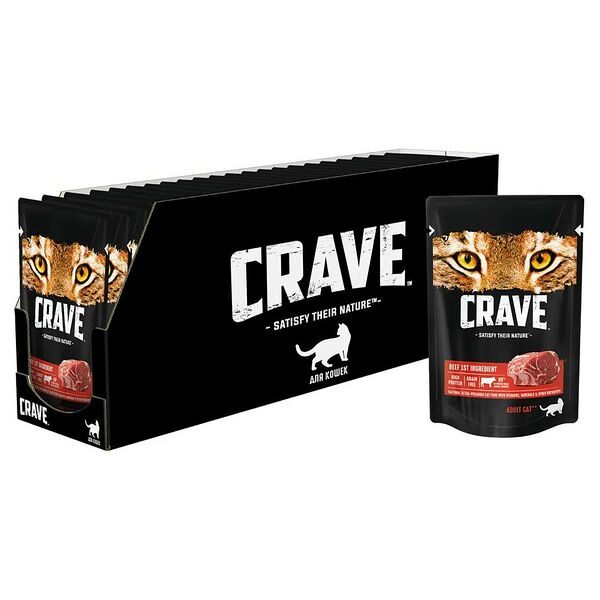 Корм для кошек CRAVE Говядина пауч 70г (упаковка - 30 шт)