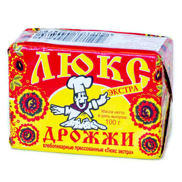 Дрожжи люкс 100 г хлебопекарные прессованные