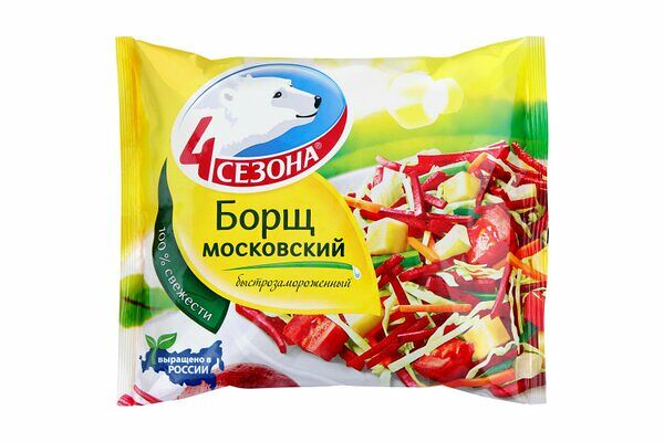 Смесь овощная 4 Сезона Борщ Московский быстрозамороженная