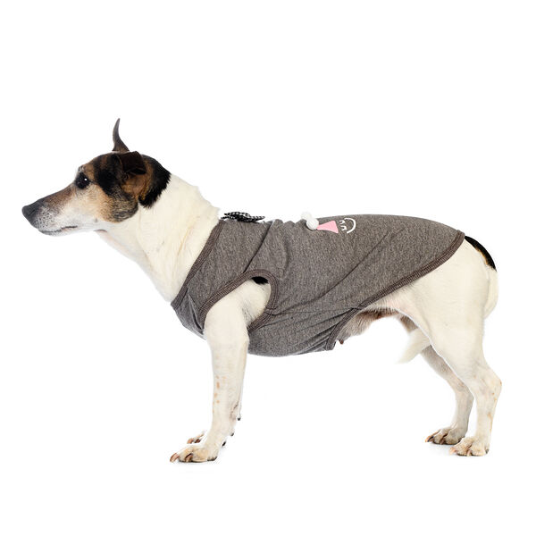 Футболка для собак L серый (унисекс)