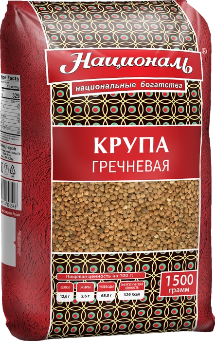 

Крупа гречка ядрица Националь 1.5 кг