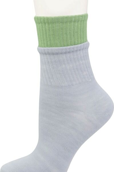 Носки женские Oemen с двойной усиленной резинкой светло-голубые р.23-25