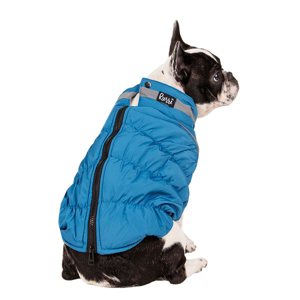 Куртка на молнии для собак M синий (унисекс)