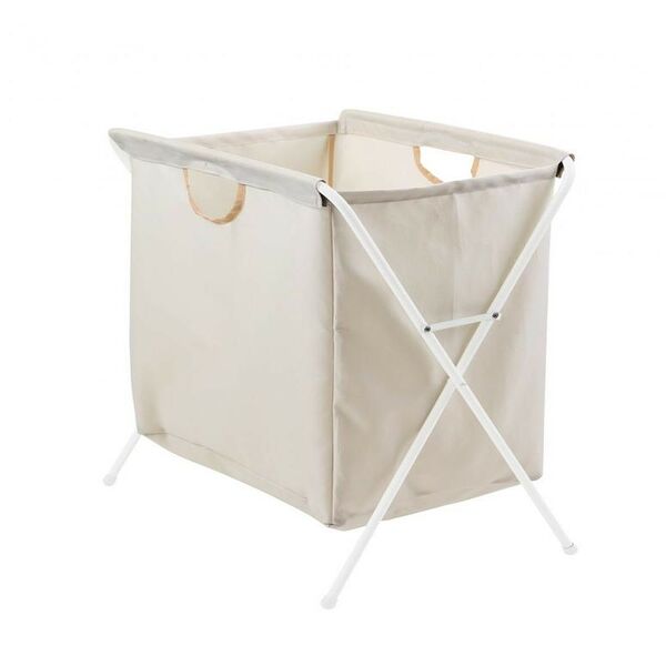 Корзина для белья Nika на металлокаркасе, тканевая, 53х39х62 см, бежевый