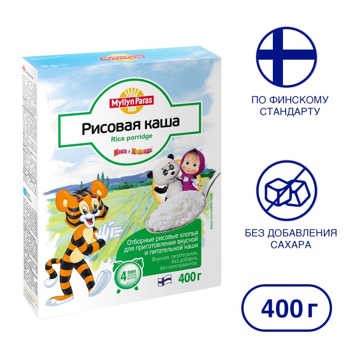 

Каша рисовая из отборных хлопьев Myllyn Paras 400 г