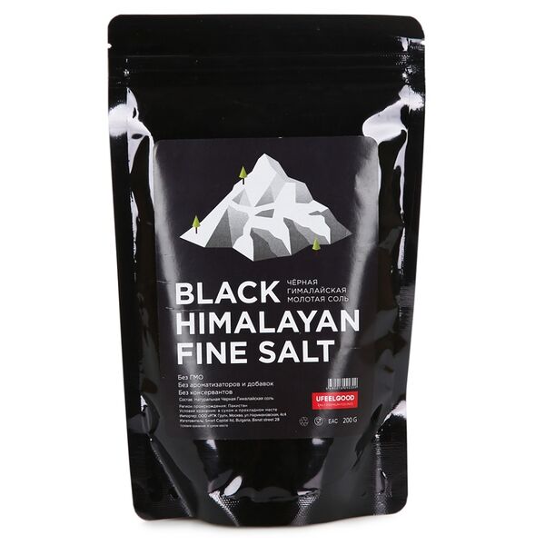 Черная гималайская молотая соль ТМ UfeelGood (ЮфилГуд)