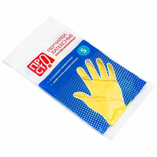 Перчатки латексные с хлопковым напылением S Пр!ст