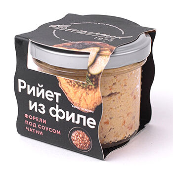 Рийет из филе форели с соусом чатни, 100г