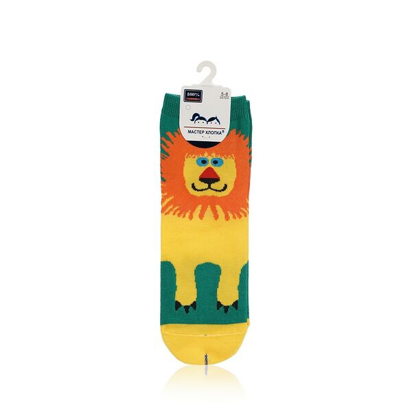Детские носки Мастер Хлопка Цветные пятки р.16-18