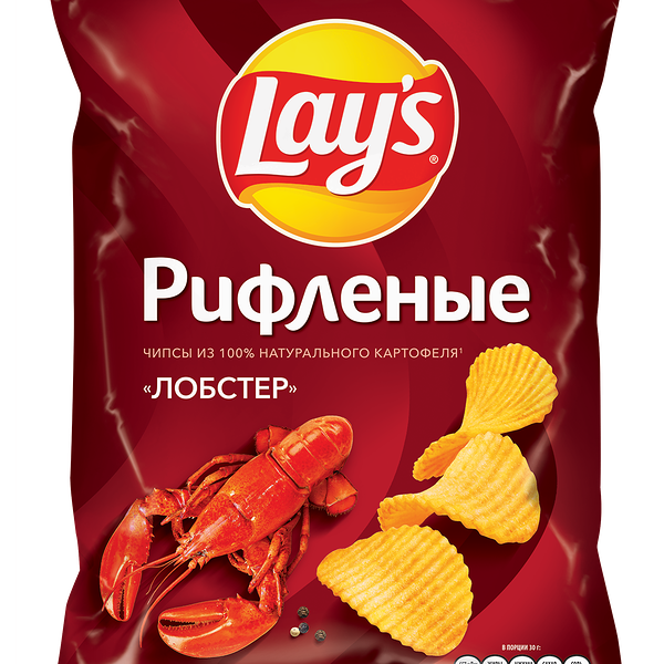 Чипсы картофельные Lay's Рифленые Лобстер 81 г