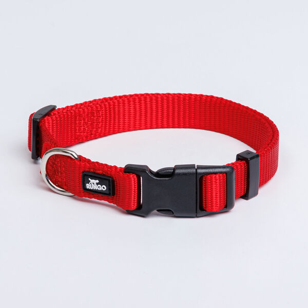 Ошейник нейлоновый для собак, 15 мм, 30-45 см, красный