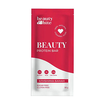 Кето-батончик протеиновый Beauty Bite Beauty Клубника-Банан 30 г Россия