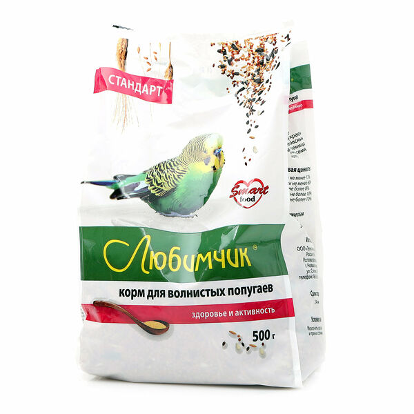 Корм для волнистых попугаев Стандарт Здоровье и активность ТМ Любимчик 