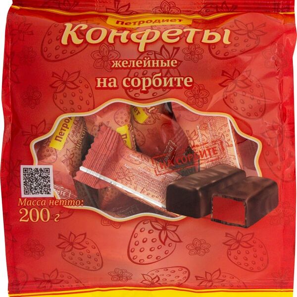 Конфеты Петродиет Желейно-фруктовые на сорбите 200г