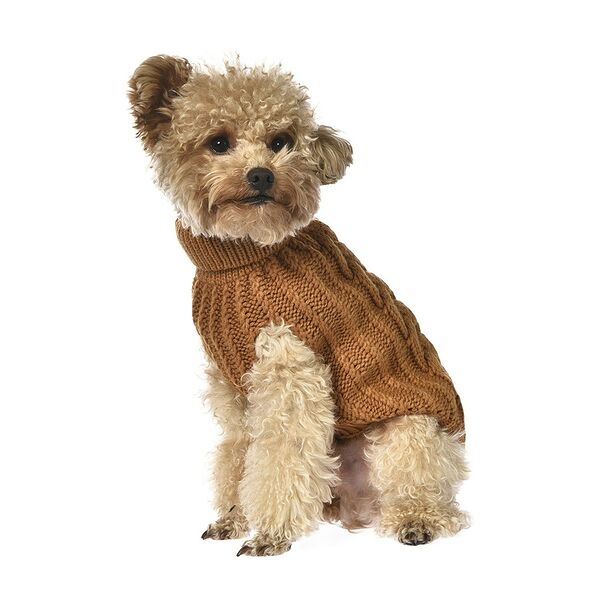 Свитер для собак FOXIE Classic S (длина спины 30см) бежевый