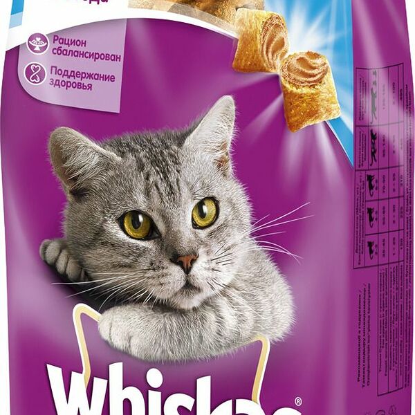 Корм для кошек от 1 года Подушечки Whiskas с лососем